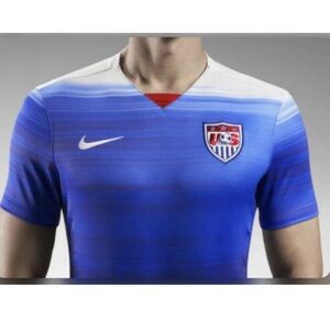 Nike Blue and White Men's Shirt